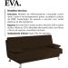 Sofa Cama 3 Lugares 193 cm Eva Veludo SL 942 Moll