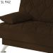 Sofa Cama 3 Lugares 193 cm Eva Veludo SL 942 Moll