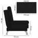 Sofa Cama 3 Lugares 193 cm Eva Veludo SL 944 Moll