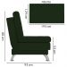 Sofa Cama 3 Lugares 193 cm Eva Veludo SL 947 Moll
