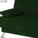 Sofa Cama 3 Lugares 193 cm Eva Veludo SL 947 Moll
