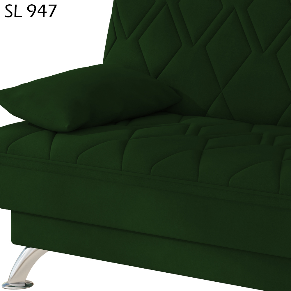 Sofa Cama 3 Lugares 193 cm Eva Veludo SL 947 Moll