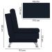 Sofa Cama 3 Lugares 193 cm Eva Veludo SL 948 Moll