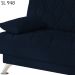 Sofa Cama 3 Lugares 193 cm Eva Veludo SL 948 Moll