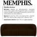 Sofa Decorativo 3 Lugares 252 cm Memphis Corano TCS 721 Moll