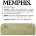 Sofa Decorativo 4 Lugares 332 cm Memphis Boucle TCE 1001 Moll