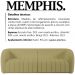 Sofa Decorativo 4 Lugares 332 cm Memphis Boucle TCE 1002 Moll