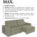 Sofa Retratil E Reclinavel 210 cm Max Veludo SL 940 Moll