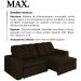 Sofa Retratil E Reclinavel 210 cm Max Veludo SL 942 Moll