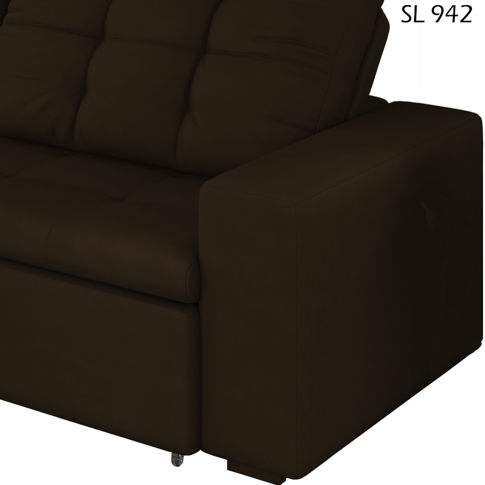 Sofa Retratil E Reclinavel 210 cm Max Veludo SL 942 Moll