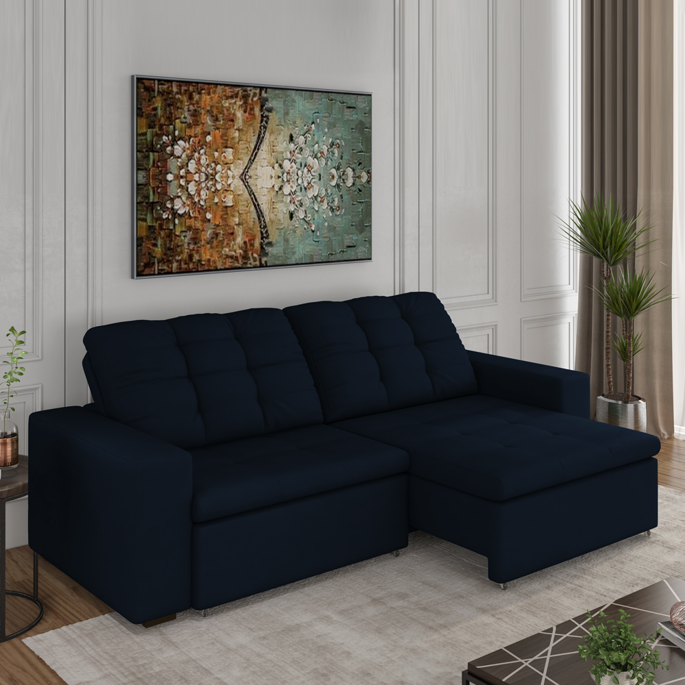 Sofa Retratil E Reclinavel 210 cm Max Veludo SL 948 Moll