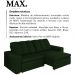 Sofa Retratil E Reclinavel 230 cm Max Veludo SL 947 Moll
