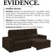 Sofa Retratil E Reclinavel 3 Lugares 218 cm Evidence SL 942 Veludo Moll