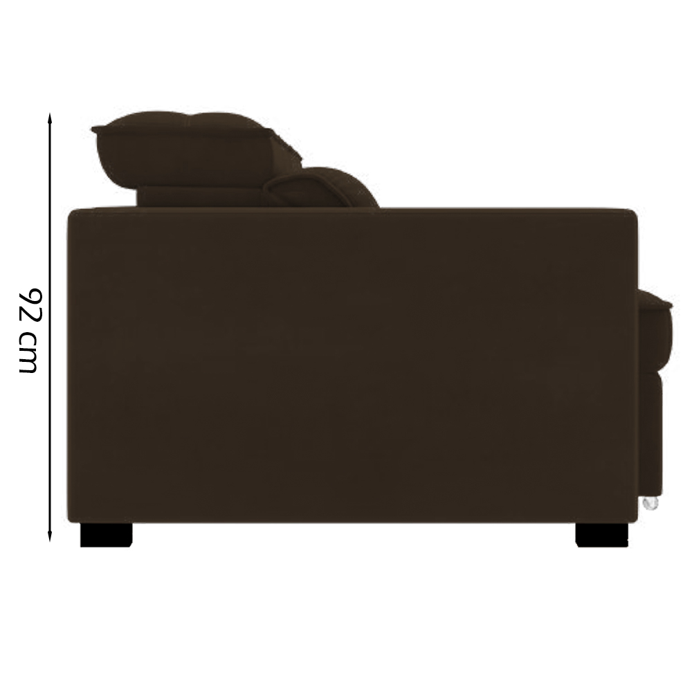 Sofa Retratil E Reclinavel 3 Lugares 218 cm Evidence SL 942 Veludo Moll