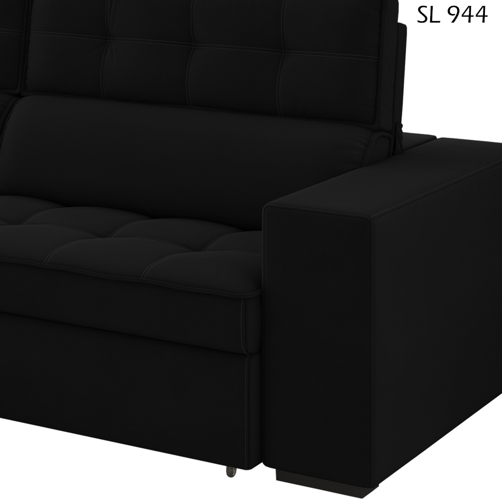 Sofa Retratil E Reclinavel 3 Lugares 218 cm Evidence SL 944 Veludo Moll