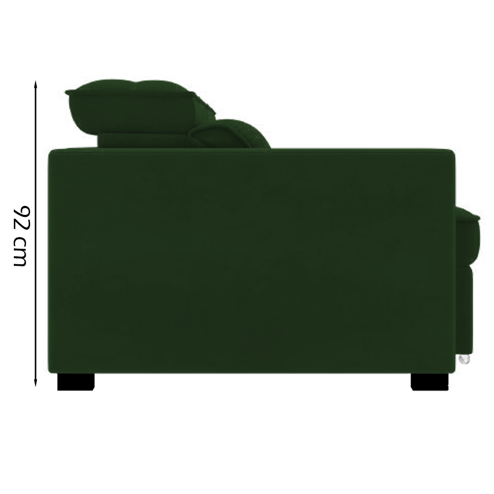 Sofa Retratil E Reclinavel 3 Lugares 218 cm Evidence SL 947 Veludo Moll