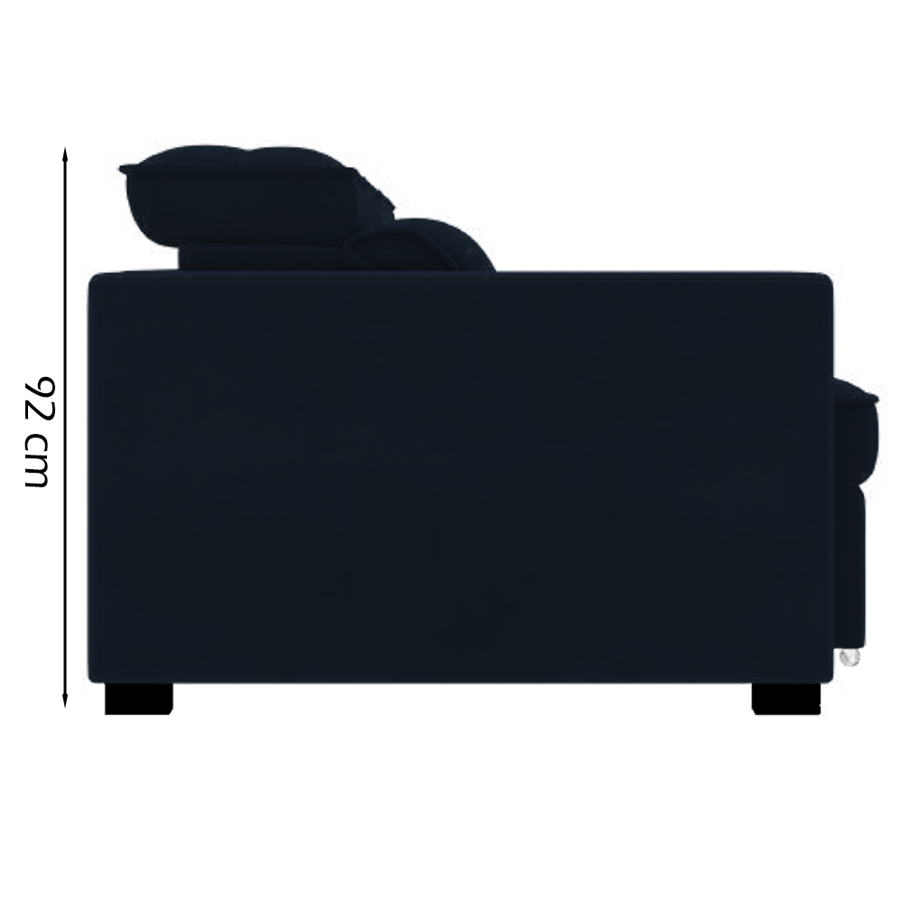 Sofa Retratil E Reclinavel 3 Lugares 218 cm Evidence SL 948 Veludo Moll