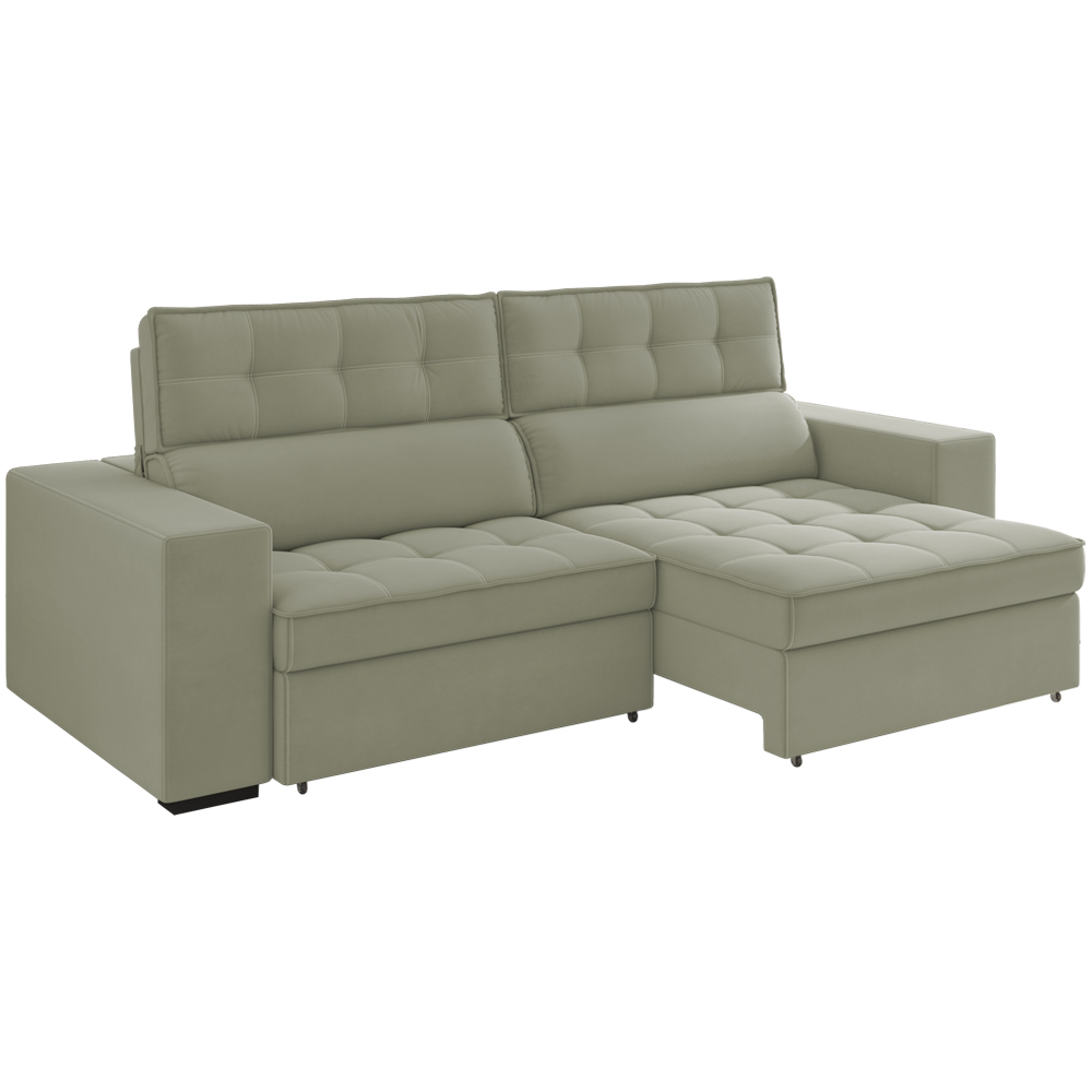 Sofa Retratil E Reclinavel 3 Lugares 246 cm Evidence SL 940 Veludo Moll