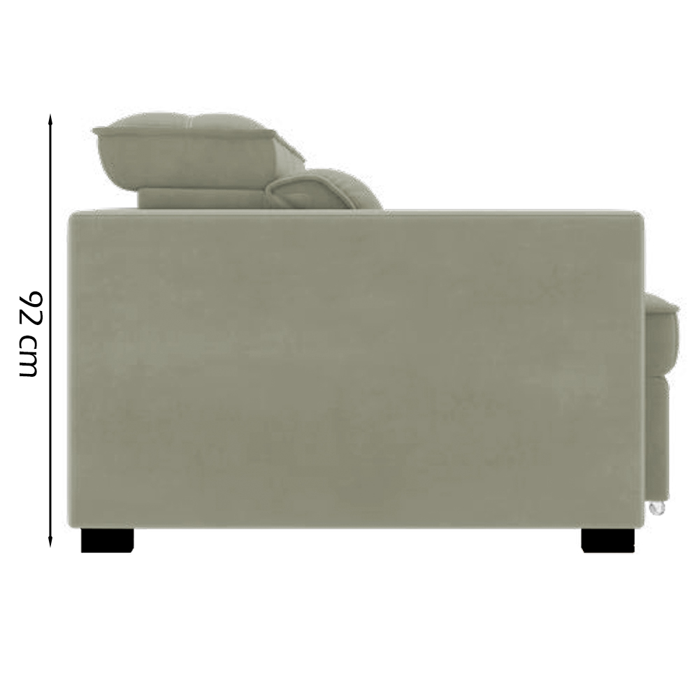 Sofa Retratil E Reclinavel 3 Lugares 246 cm Evidence SL 940 Veludo Moll
