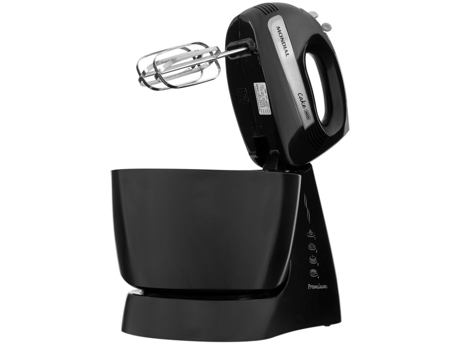 Batedeira Mondial Preta 500W Premium Due Cake Inox B-50-B  220V