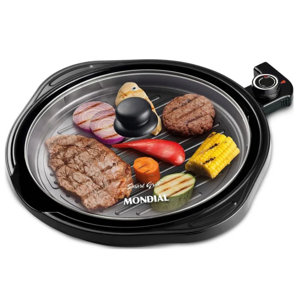 Churrasqueira Elétrica Preta Smart Grill G-04 Mondial 110V