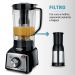 Liquidificador Turbo Preto/Inox 1000W 12 Velocidades Mondial 110V