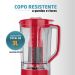 Liquidificador Turbo Vermelho/Inox 1000W 12 Velocidades Mondial 220V
