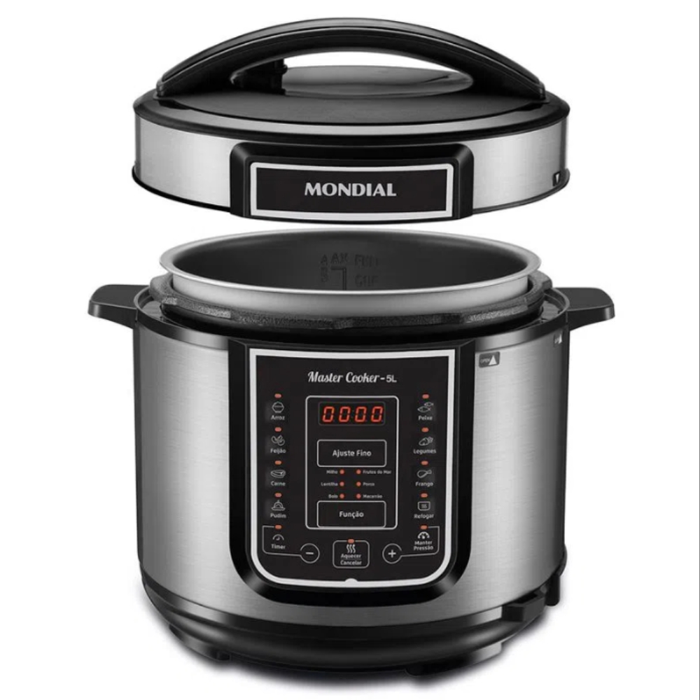 Panela De Pressão Elétrica Digital Master Cooker 5 Litros 900w Mondial 110V