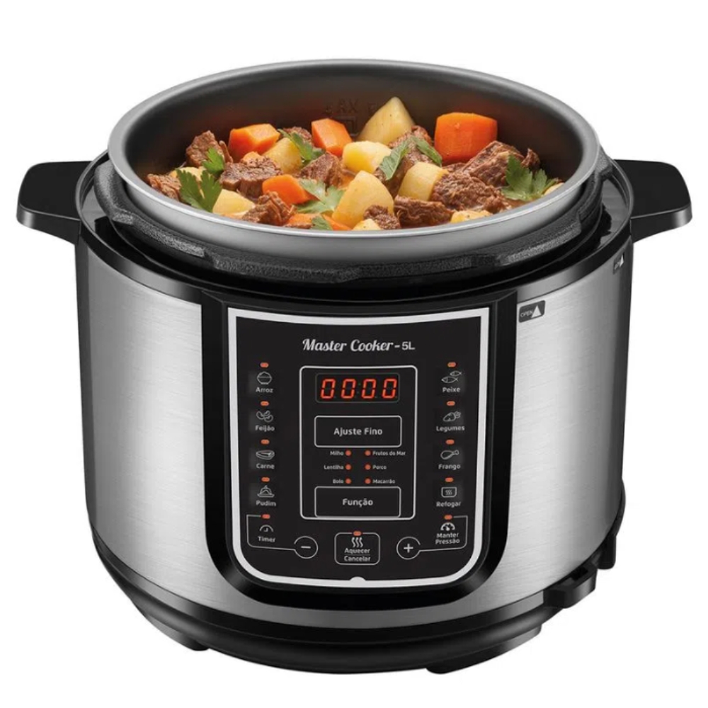 Panela De Pressão Elétrica Digital Master Cooker 5 Litros 900w Mondial 110V