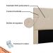 Cabeceira Queen 160cm Decorativa Lionel Corano Bege - Montanaris Decor