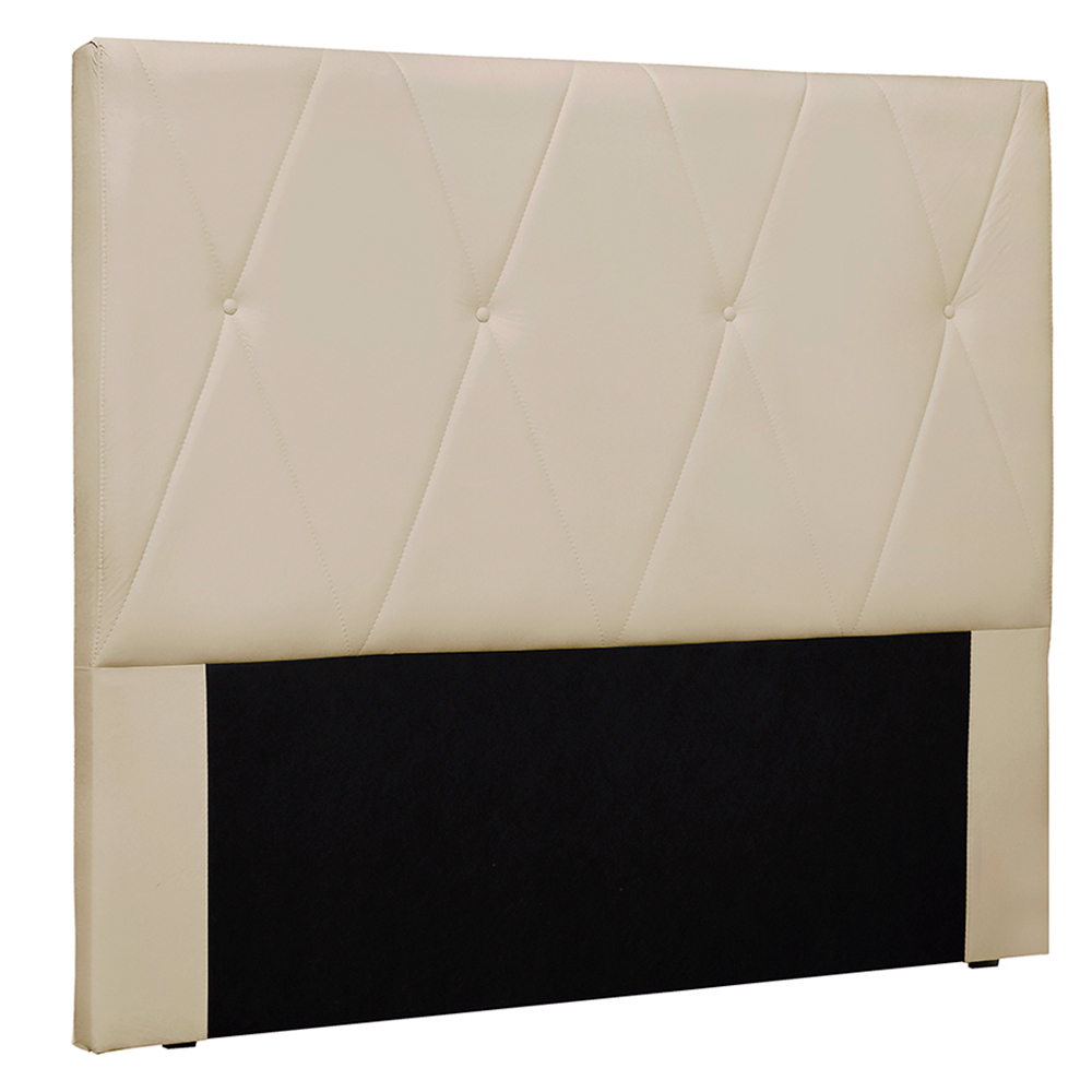 Cabeceira Solteiro 90cm Decorativa Lionel Corano Bege - Montanaris Decor