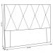 Cabeceira Solteiro 90cm Decorativa Lionel Corano Marrom - Montanaris Decor