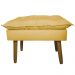 Conjunto Decorativo Poltrona com Puff Opala Suede Amarelo - Montanaris Decor