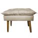 Conjunto Decorativo Poltrona com Puff Opala Suede Bege - Montanaris Decor