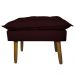 Conjunto Decorativo Poltrona com Puff Opala Suede Bordô - Montanaris Decor