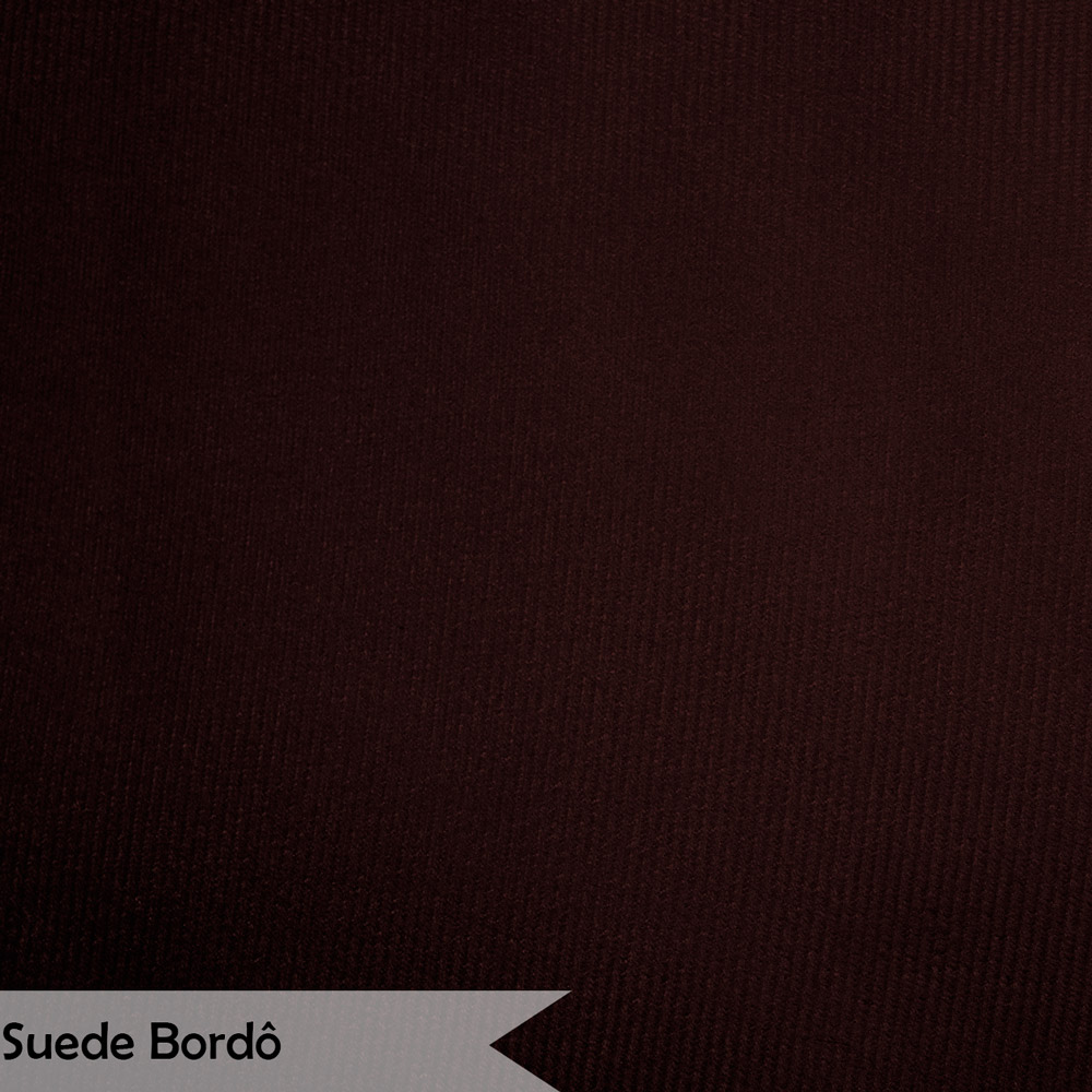 Conjunto Decorativo Poltrona com Puff Opala Suede Bordô - Montanaris Decor