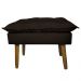 Conjunto Decorativo Poltrona com Puff Opala Suede Marrom - Montanaris Decor