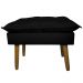Conjunto Decorativo Poltrona com Puff Opala Suede Preto - Montanaris Decor