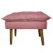 Conjunto Decorativo Poltrona com Puff Opala Suede Rosa - Montanaris Decor