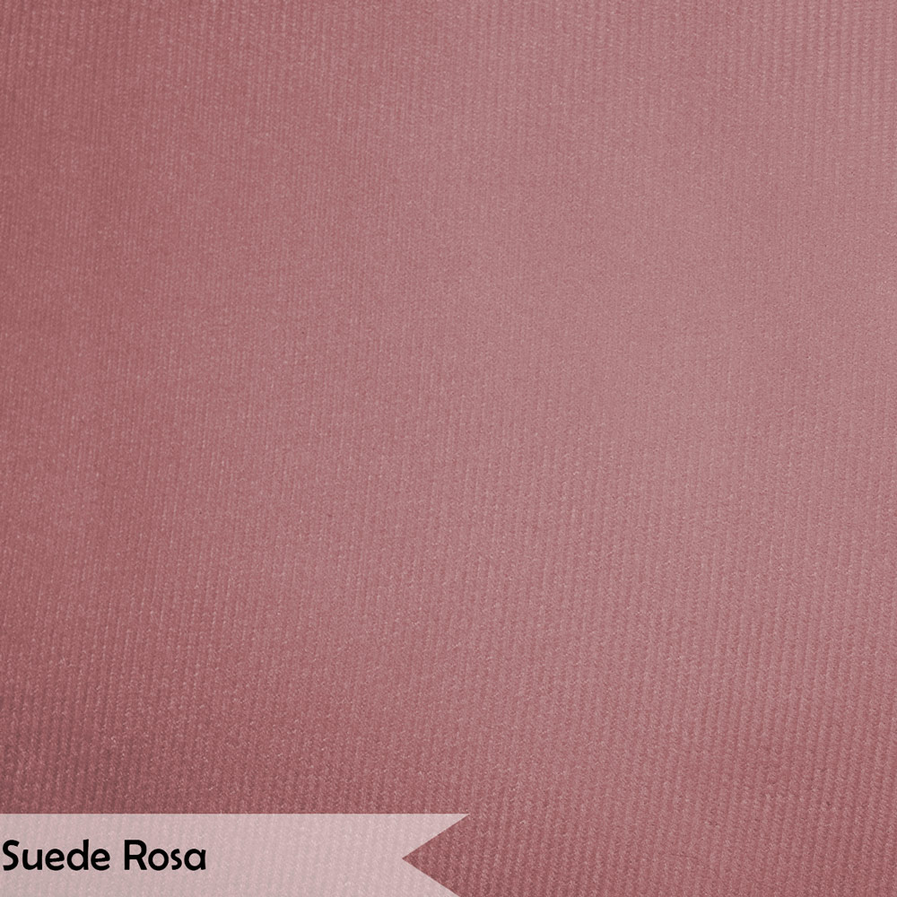Conjunto Decorativo Poltrona com Puff Opala Suede Rosa - Montanaris Decor