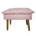 Conjunto Decorativo Poltrona com Puff Opala Suede Rosa Claro - Montanaris Decor