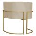 Kit 2 Poltronas Decorativa Sala de Estar Luana Base Gold Suede Bege - Montanaris Decor