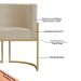 Kit 2 Poltronas Decorativa Sala de Estar Luana Base Gold Suede Bege - Montanaris Decor