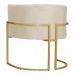 Kit 2 Poltronas Decorativa Sala de Estar Luana Base Gold Veludo Bege - Montanaris Decor