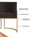 Kit 2 Poltronas Decorativa Sala de Estar Luana Base Gold Veludo Marrom - Montanaris Decor