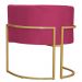 Kit 2 Poltronas Decorativa Sala de Estar Luana Base Gold Veludo Pink - Montanaris Decor