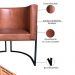 Kit 2 Poltronas Decorativa Sala de Estar Luana Base Preta PU Caramelo - Montanaris Decor