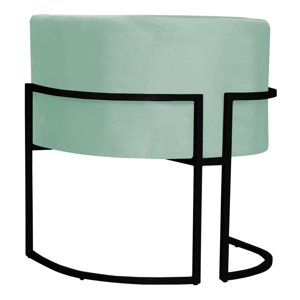 Kit 2 Poltronas Decorativa Sala de Estar Luana Base Preta Veludo Acqua - Montanaris Decor