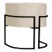 Kit 2 Poltronas Decorativa Sala de Estar Luana Base Preta Veludo Bege - Montanaris Decor