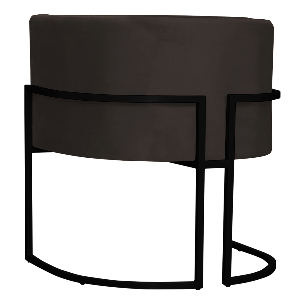 Kit 2 Poltronas Decorativa Sala de Estar Luana Base Preta Veludo Marrom - Montanaris Decor